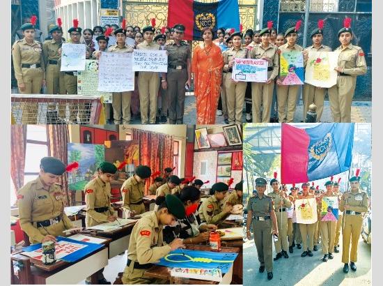 DSCW NCC cadets campaign on ‘Say No to Plastic’