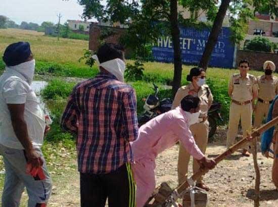 DC & SSP distribute hand sanitizers, soaps, masks to youths & Police guarding Nakas
