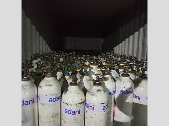 Adani Group provides 500 oxygen filled imported cylinders to Pb. Govt.