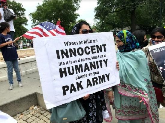 MQM stages protest in Washington DC against Pakistan atrocities on Mohajirs