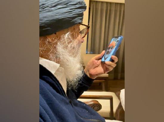 Senior Badal speaks to son Sukhbir through video call 