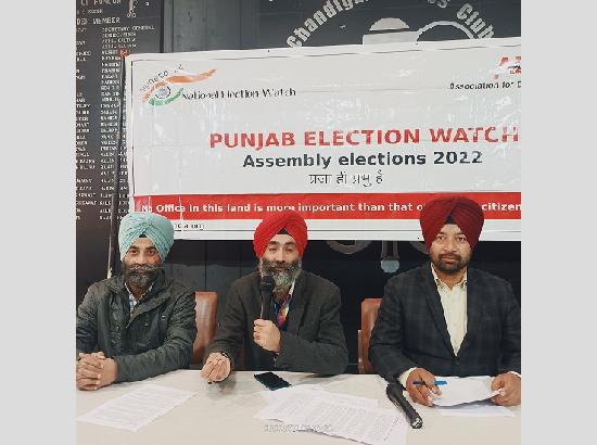 Punjab Polls: Criminal cases on 25% candidates, candidates with 3 or more criminal cases in 57 constituencies in the fray - ADR