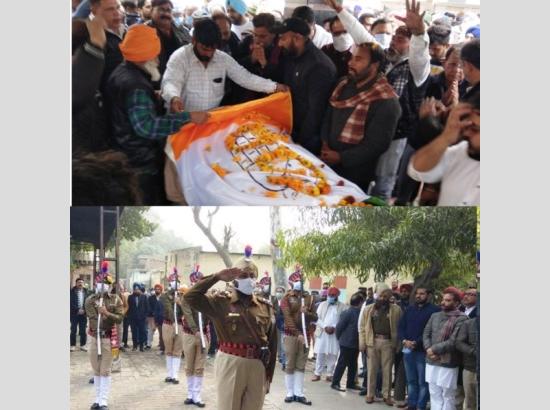 Former Cabinet Minister Punjab Pt Bal Mukand Sharma cremated with full state honours