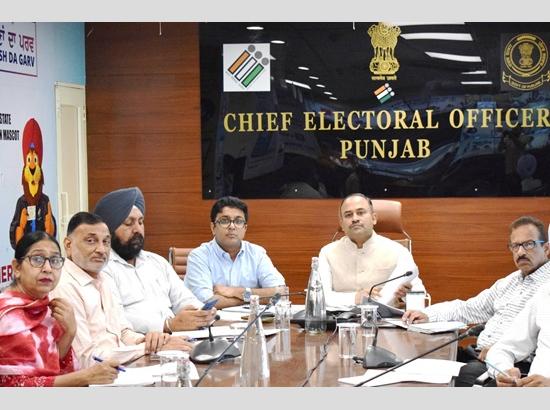 Punjab CEO Sibin C holds high-level review meeting with DCs, CPs and SSPs for Lok Sabh