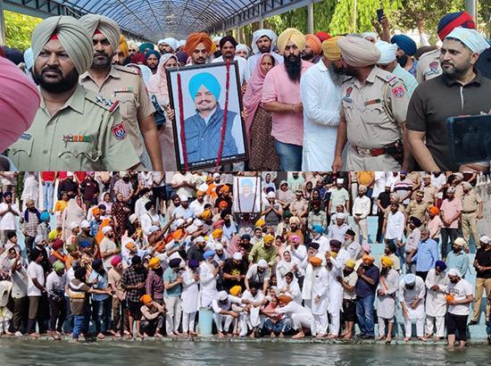 Sidhu Moosewala's ashes immersed at Kiratpur Sahib