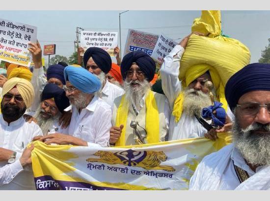 Simranjit Mann leads march to Wagah border demanding Indo-Pak trade revival, BSF halts protest
