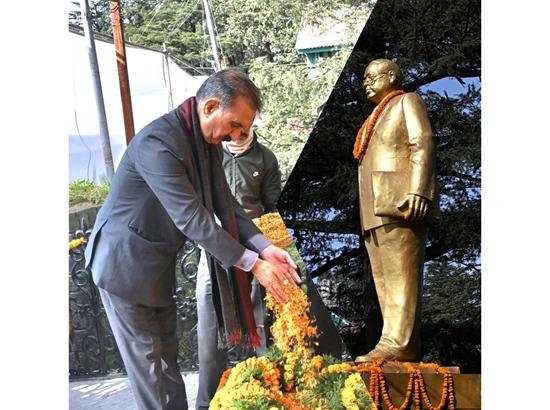 Himachal CM Sukhu pays tribute to Dr BR Ambedkar on his death anniversary