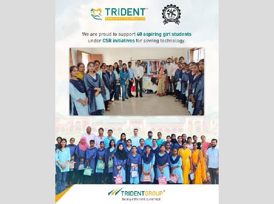 Trident Group sponsors 1-year ITI fees of 40 aspiring girl students to promote women’s skill