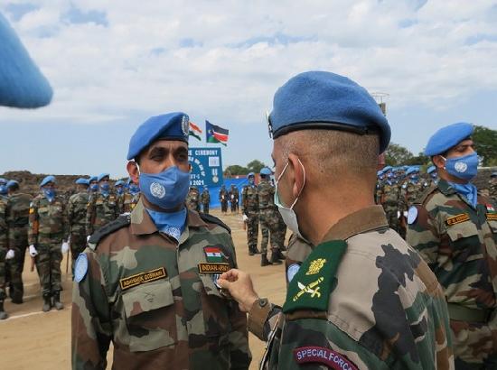 135 Indian peacekeepers receive UN medals for outstanding service in South Sudan