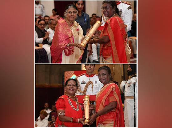 Singers Usha Barle, Suman Kalyanpur receive Padma Awards