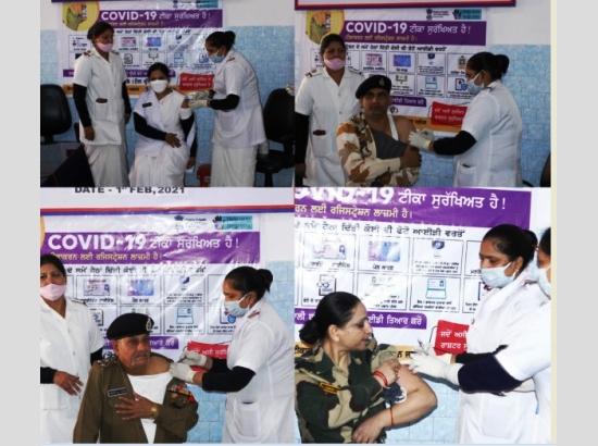 COVID-19 vaccination drive organized in BSF Composite Hospital