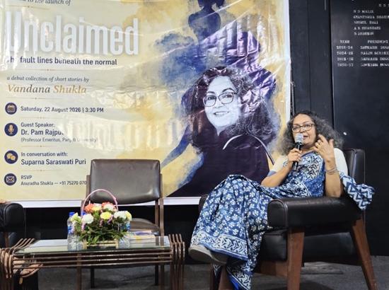 Senior journalist Dr. Vandana Shukla’s short story collection ‘Unclaimed’ launched at Chandigarh Press Club; View Pics