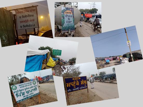 In Pictures: Glance at Punjab in Tikri border through signboards 