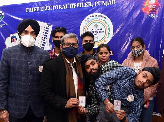 National Voters’ Day: CEO Punjab hands-over Voter ID Cards to Sohna-Mohna & five more new voters