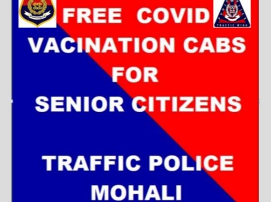 Mohali police launches free cab service for vaccination of senior citizens
