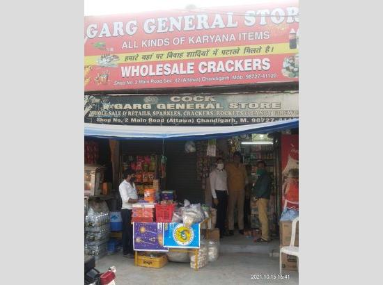 Shop sealed in Chandigarh for selling crackers on Dussehra