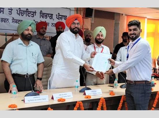 Minister Dhaliwal hands over appointment letters to newly appointed SDOs
