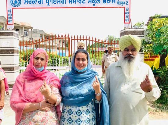 Sangrur bypolls: 22.21% voting recorded till 1 PM