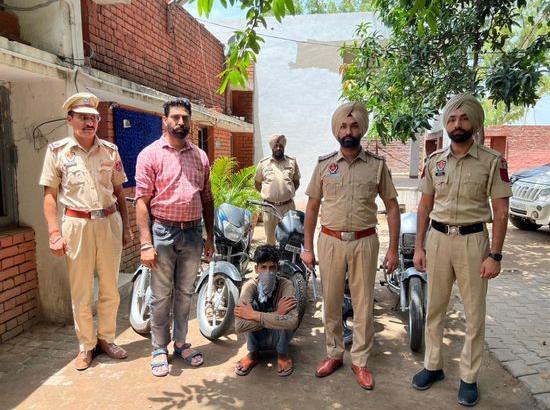 Mohali police nab 3 thieves and recover 5 motorcycles