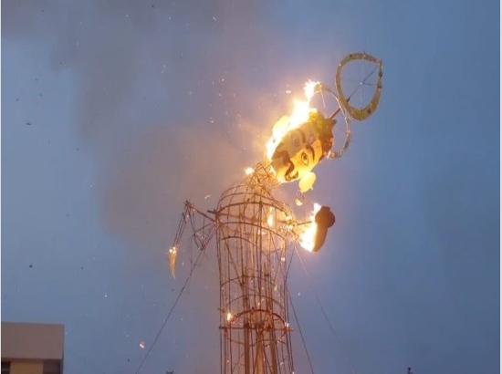 Chandigarh marks Dussehra with citywide Ravan Dahan; Sector 46 hosts tallest 103-ft effigy