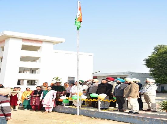 Social Vision Club of G.H.G Khalsa College of Education, Gurusar Sadhar celebrated 72nd Republic Day