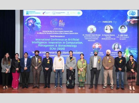 ICAI 2026 organized by CCT-CGC Landran highlights AI Innovation and startup collaboration�