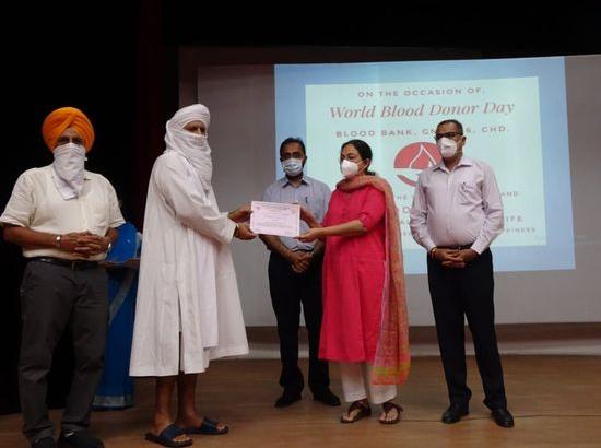 World Blood Donor Day celebrated at GMSH-16, Chandigarh