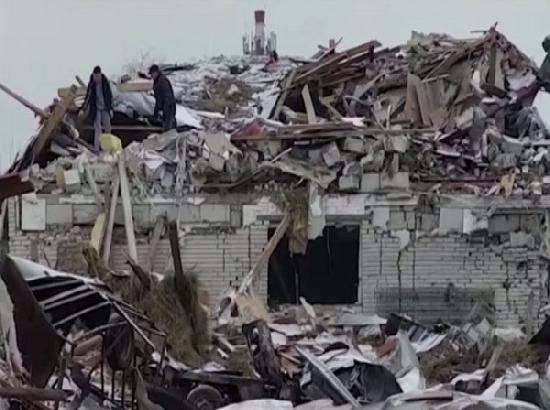 Russian missile strike hit buildings in Ukraine's city Zhytomyr, rescue efforts underway