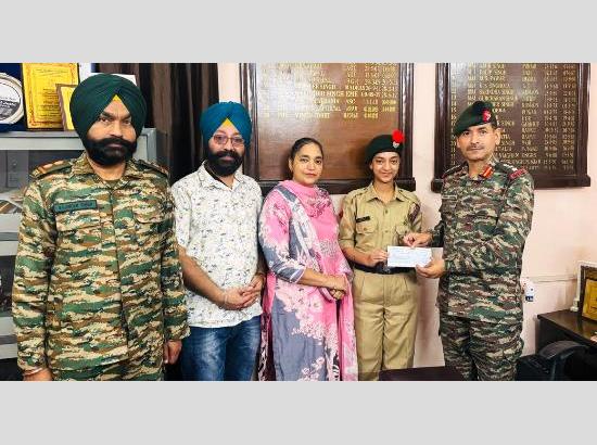 Cadel Welfare Society honoured cadets with scholarship cheques at NCC Battalion HQ   