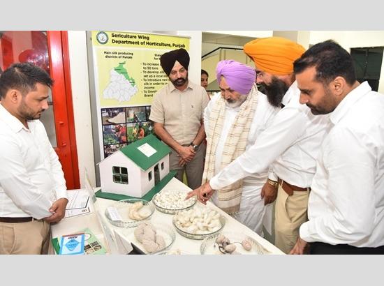 Punjab to launch silk products under its own brand; Horticulture Minister Chetan Singh Jouramajra unveils logo