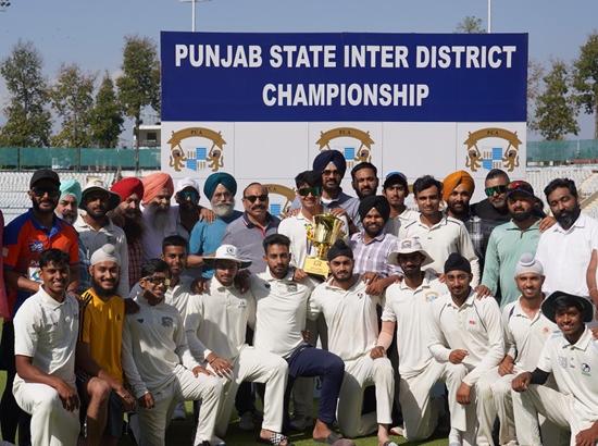Mohali District Cricket Association becomes winner of Punjab State Inter District Under 23
