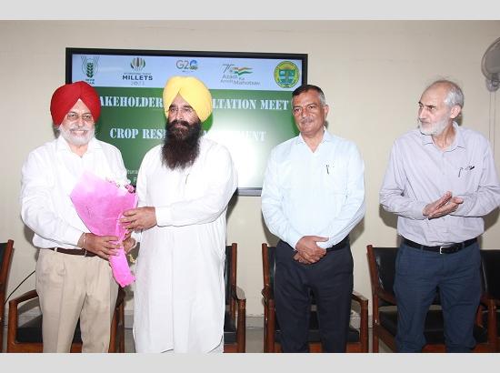 Punjab Agri-Minister addresses key stakeholders over crop residue management at PAU