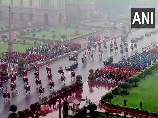 Indian tunes based on ragas, drone show among highlights of Beating Retreat ceremony at Vijay Chowk (Watch Video)