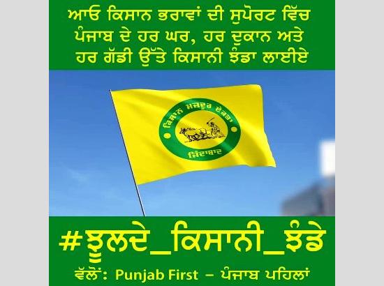 ‘Punjab First’ starts flag display campaign in Punjab to support farm agitation