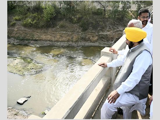 CM Bhagwant Singh Mann: मुख्य मंत्री ने घग्गर नदी के साथ इलाकों में चल रहे बाढ़ रोकथाम कार्यों का लिया जायज़ा