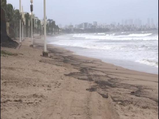 Sand at Mumbai's Juhu Beach turns black following oil spill