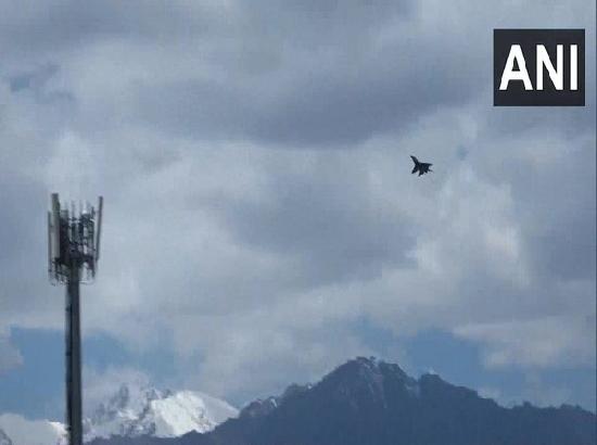 Military chopper, fighter jet activity seen in Leh
