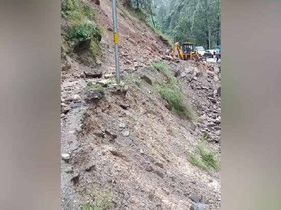 Shimla-Kharar National Highway blocked after landslide