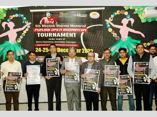 5th Mayank Sharma Memorial Badminton Tournament poster released

