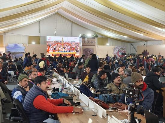 In Pics: Fully packed International Media Centre in Ayodhya