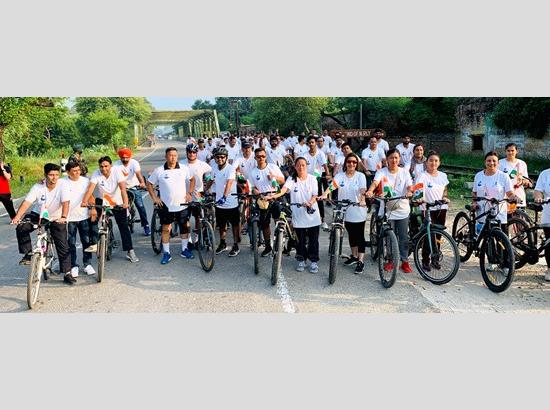 75 participate in Cycle Rally by MF-IA dedicated to elixir of freedom marking 75 glorious years
