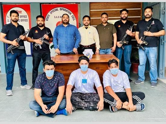 Punjab Police bust criminal network backed by USA-based Pavittar-Husandeep Gang; three operatives held with pistol, fortuner car