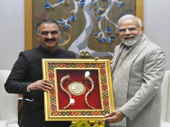 Himachal CM Sukhvinder Singh Sukhu calls on PM Modi, Amit Shah