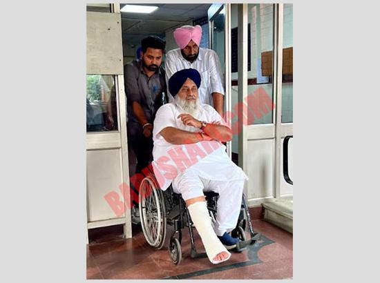 Breaking: Sukhbir Badal suffers fracture