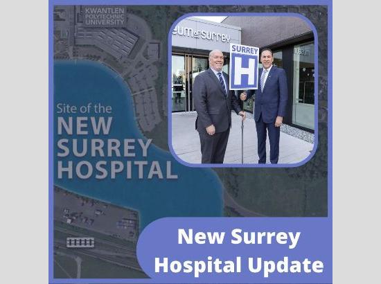 Canada : New hospital in Surrey to start functioning soon : Jagrup Brar