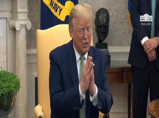 Trump greets Irish PM with 'namaste' amid COVID-19 outbreak
