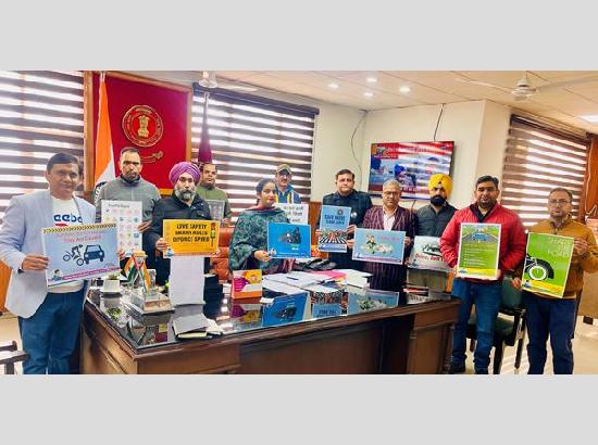 DC Ferozepur launches ‘Road Safety Awareness Posters’ created by Mayank ...