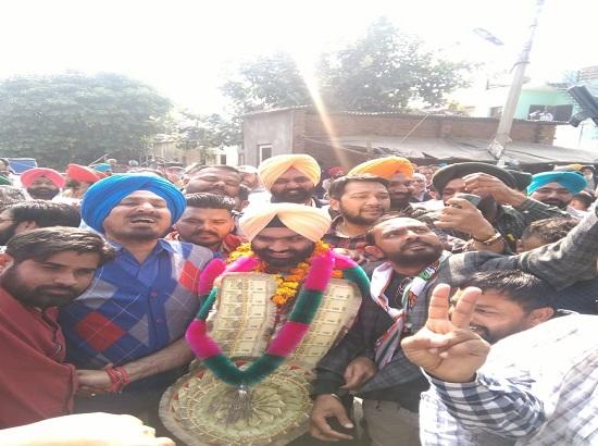 Congress candidate Harjit Singh Minta wins from ward no 14 of MC Zirakpur