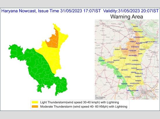 Thunderstorms, lightning & gusty winds likely over Chandigarh, Haryana in next 24 hours